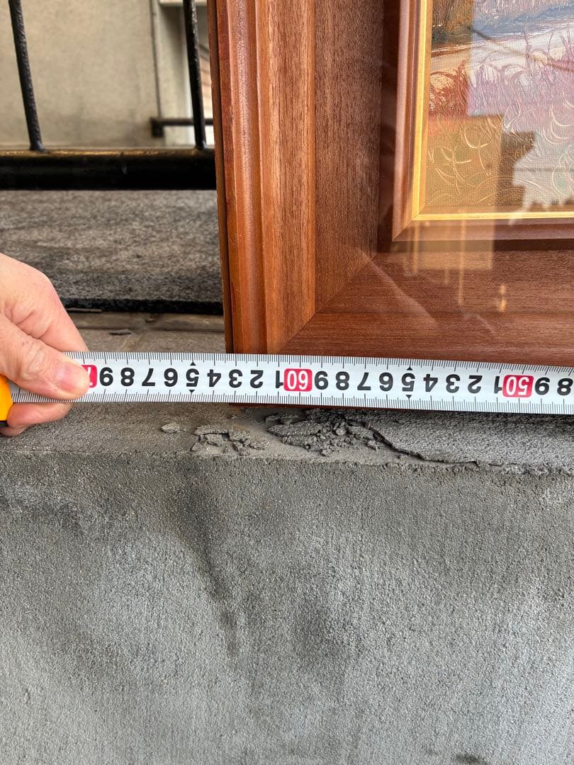 M*O様 北川照生　油絵　南小谷の里　サインあり