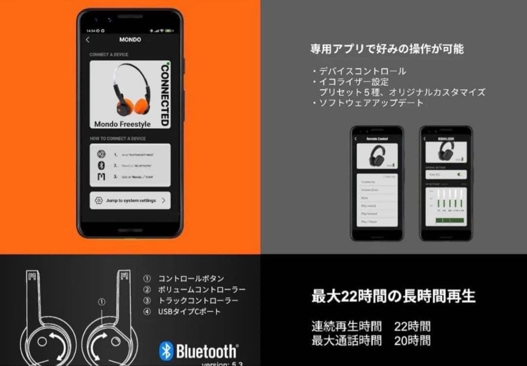 MONDO BY DEFUNC FREESTYLE ヘッドホン グレージュ