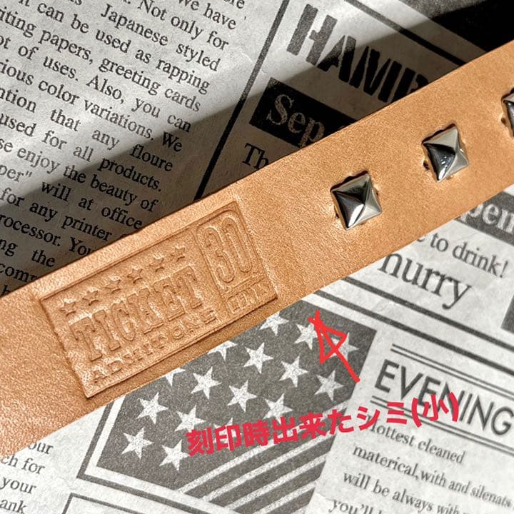 ＊展示品♪ハンドメイド♪ コンチョボタンのスタッズレザーブレスレット＊