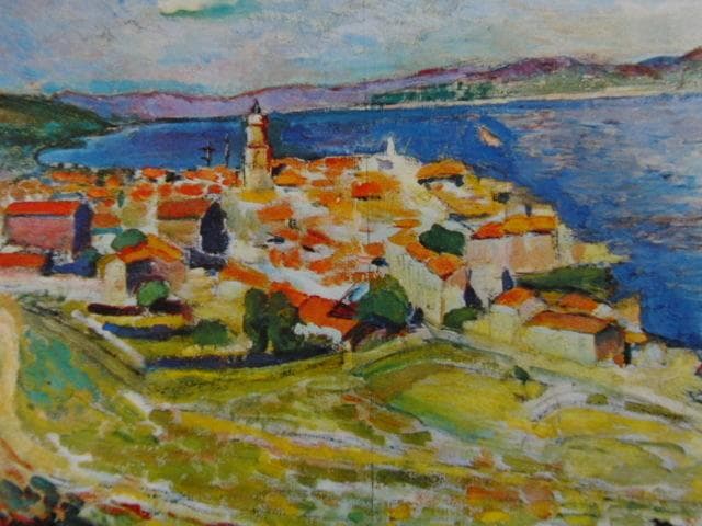 マティス「サン=トロペの眺め」、希少画集画、新品高級額、額装付