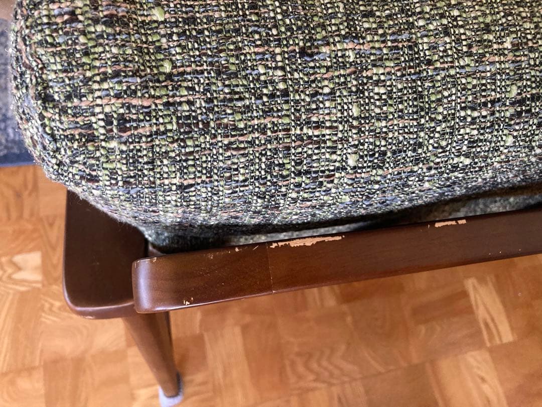 モダンデザイン グリーン 2人掛けソファ