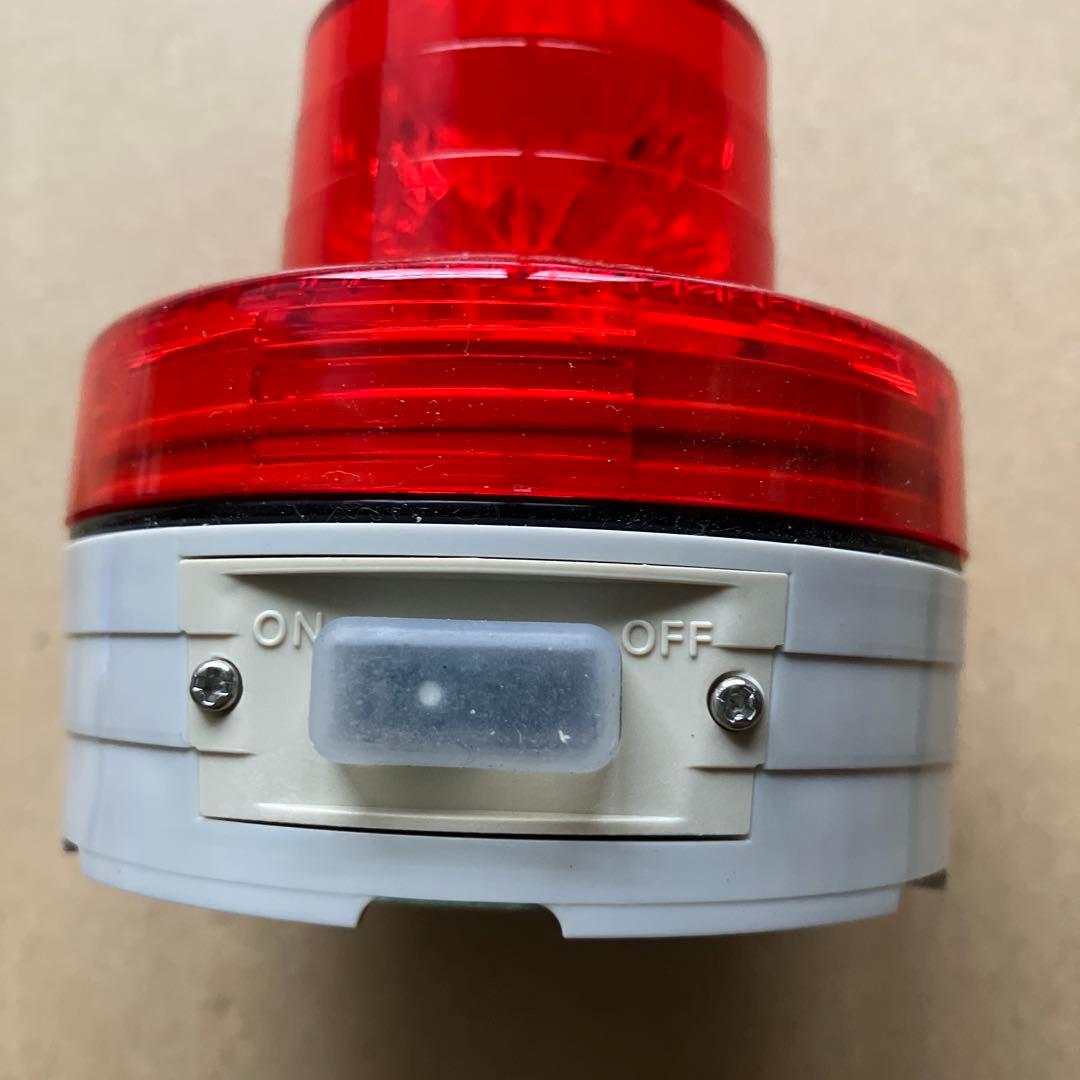 日惠製作所　回転灯　VL07B-003AR　赤　乾電池式　2個セット