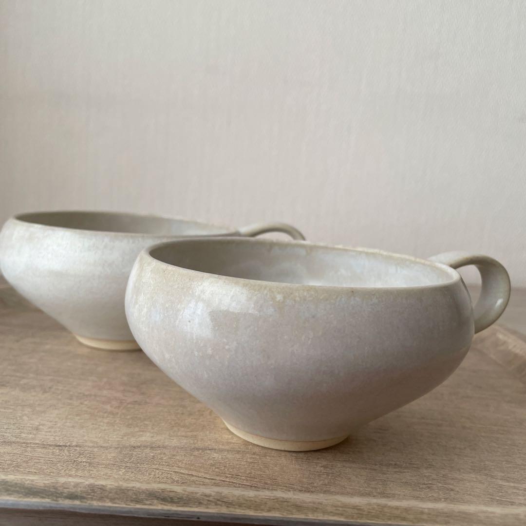 かもめ製作所　スープのためのカップ　アンティークホワイト