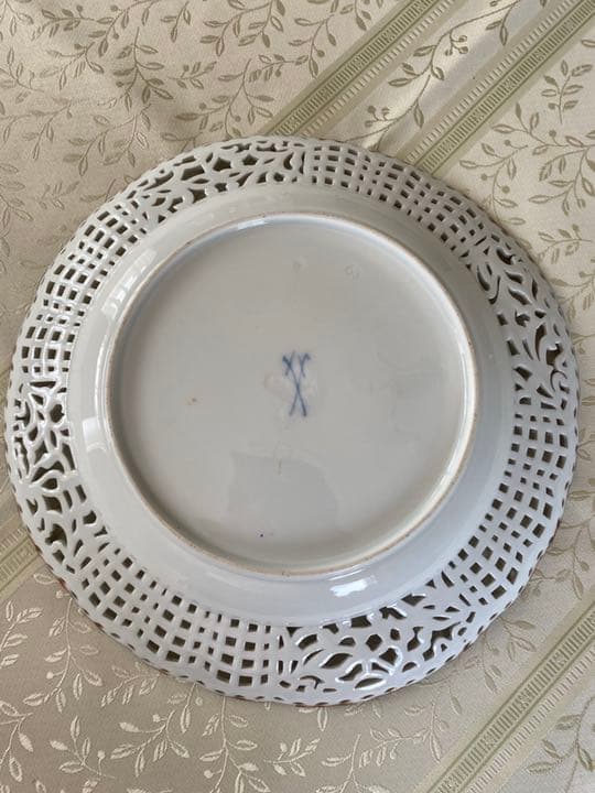 オールドマイセン　透かしプレート　ヴィンテージ