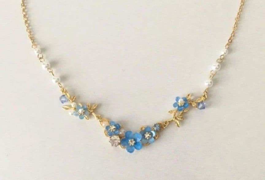 ネモフィラのリーフ ネックレス★