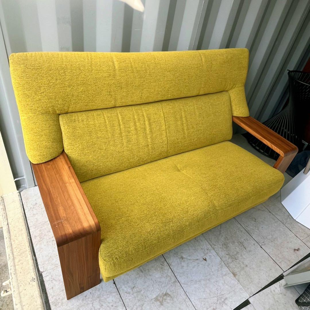 取付無料！カリモク家具 チターノ ダンテ 北欧風グリーンファブリック2Pソファ✨