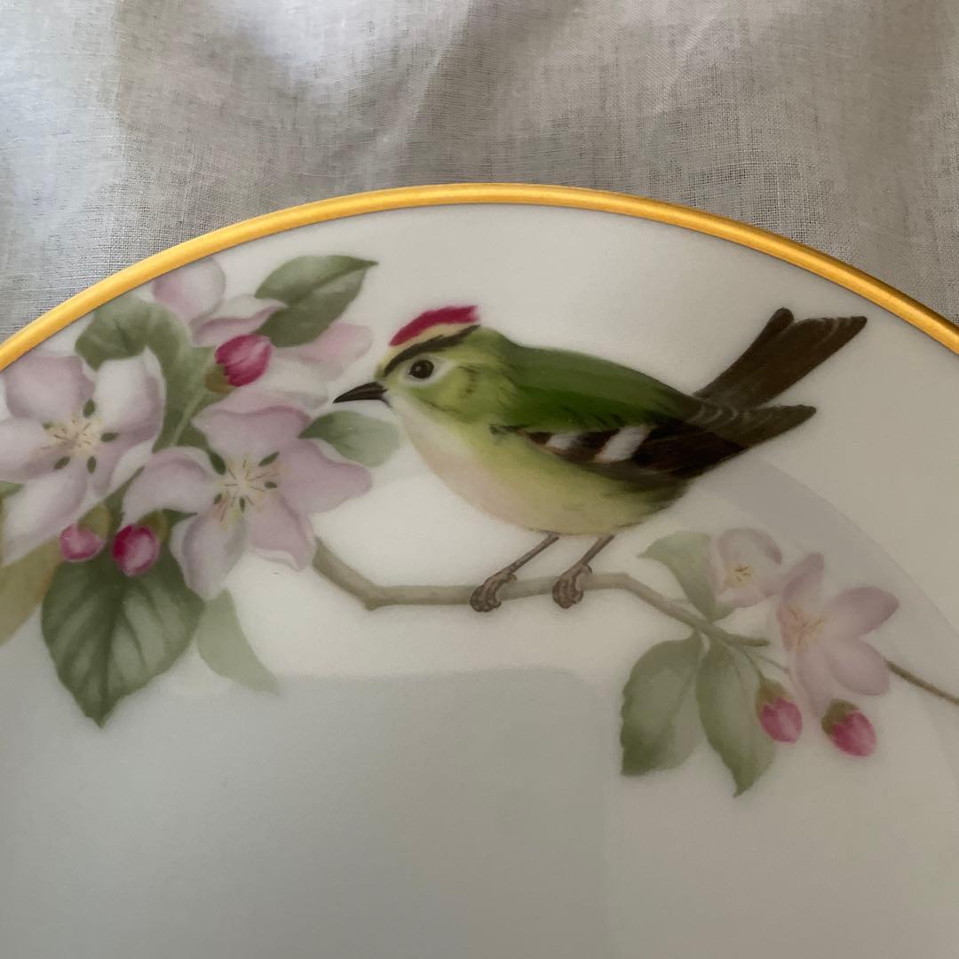 未使用　大倉陶園　野鳥シリーズ　キクイタダキ　エナガ　皿　プレート　JB