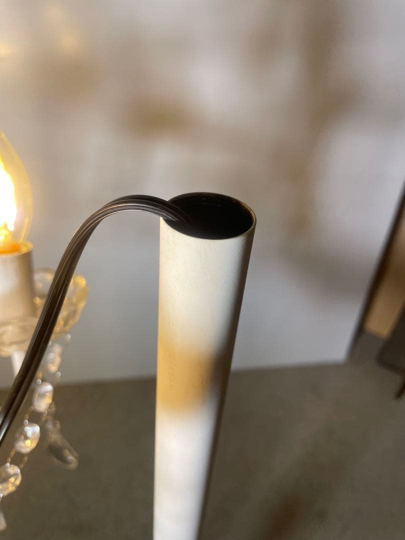 ブリュエット スタンドシャンデリア 5灯 フロアライト ホワイト 分解発送予定