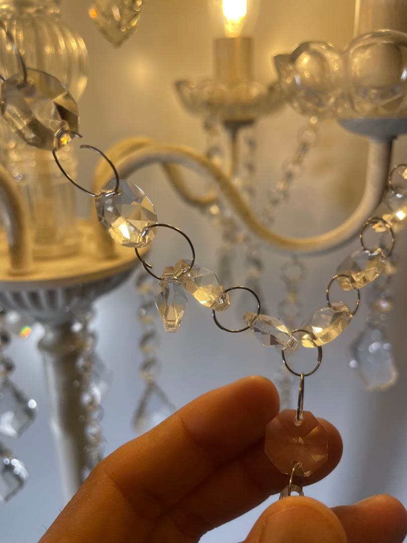 ブリュエット スタンドシャンデリア 5灯 フロアライト ホワイト 分解発送予定