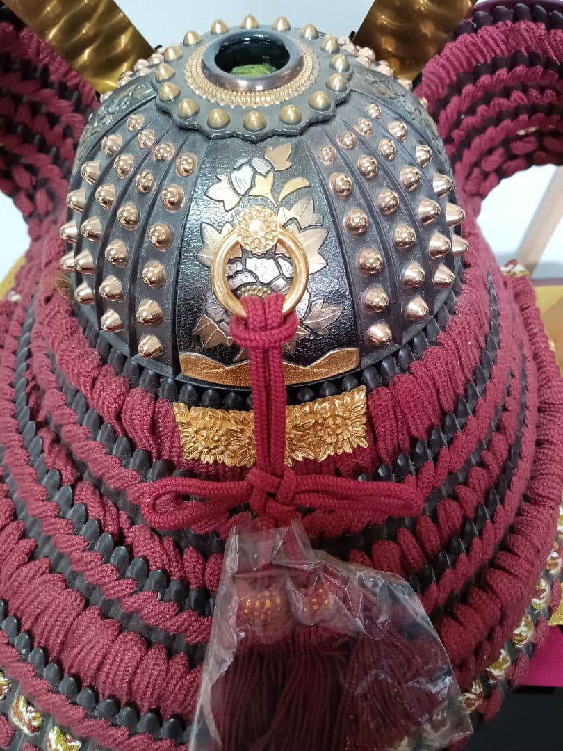 5月人形　兜　彫金　晴久作