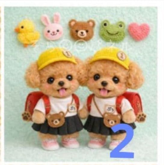 オーダーページ　ハンカチ　517ランドセルわんこ柄　ハンドメイド2/18