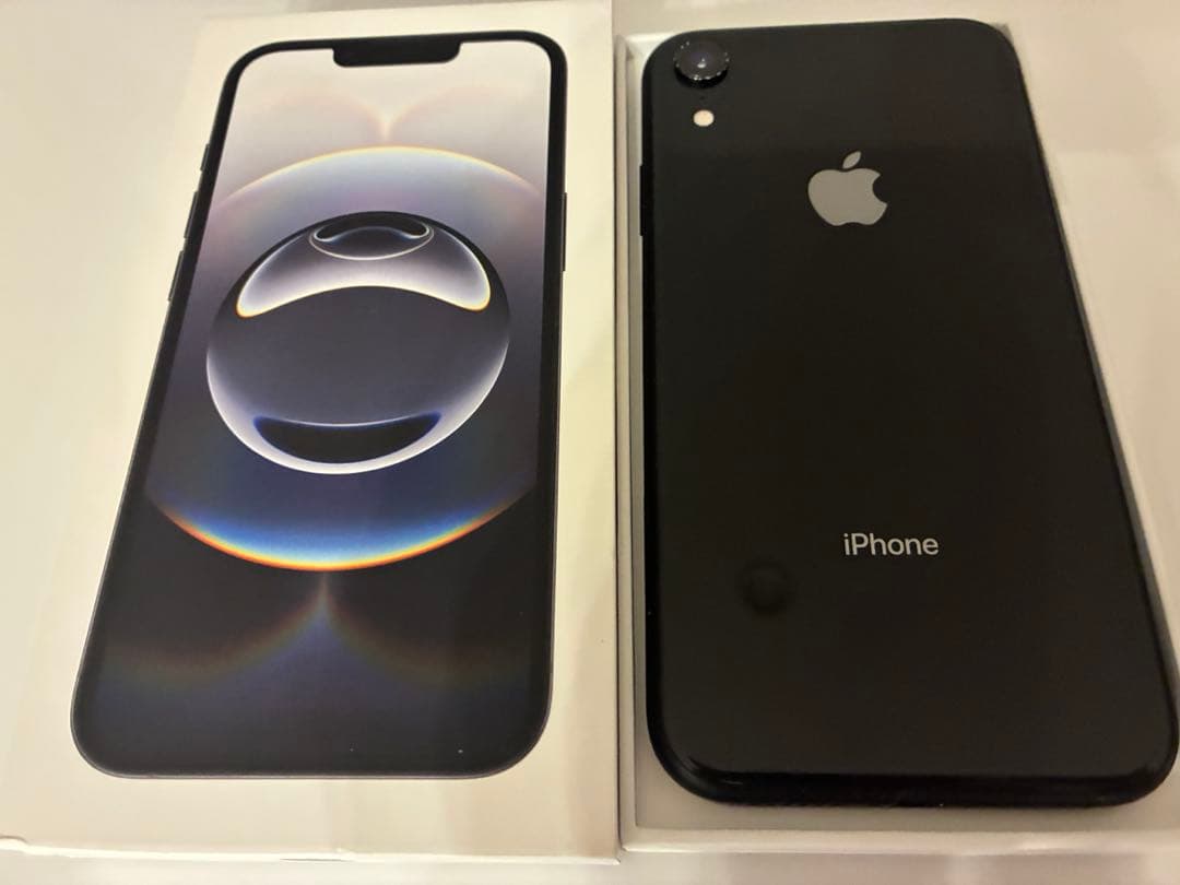 Apple iPhone XR ブラック ジャンク 画面横線有 24時間内発送