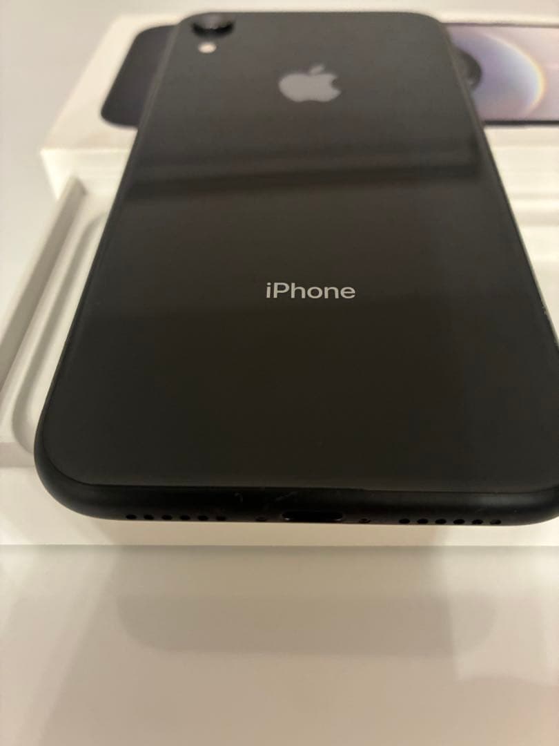 Apple iPhone XR ブラック ジャンク 画面横線有 24時間内発送