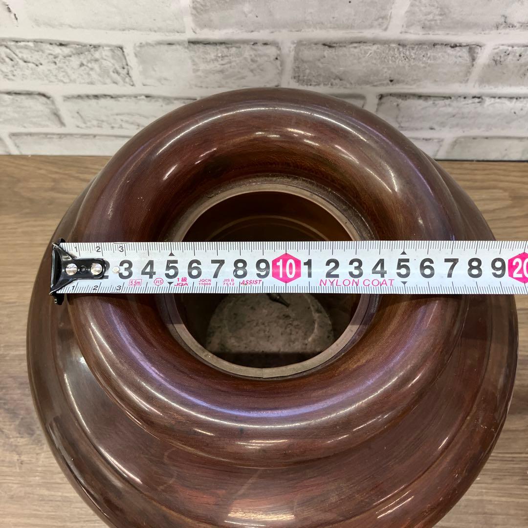 2F 花瓶 木製 木工芸 壺 置物 ウッドベース オブジェ 天然木 飾り 骨董