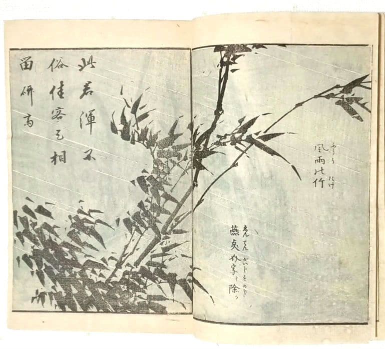 後摺多色刷り版画本傳神開手北斎画宛初編、葛飾北斎画、明治8年片野東四郎東壁堂出版