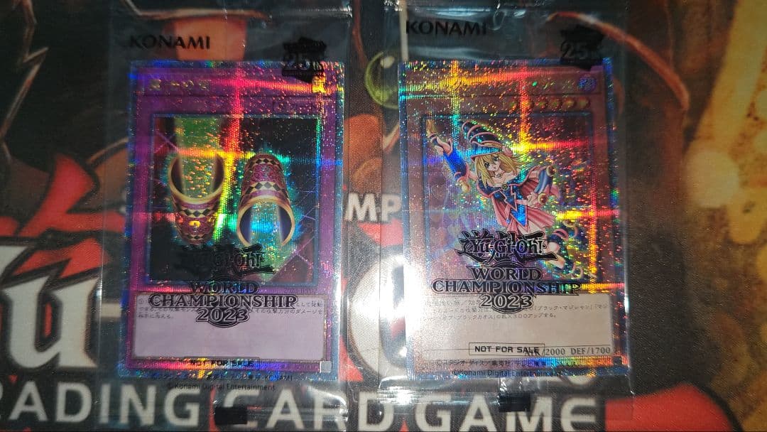 遊戯王　WCS2023来場記念カード封筒付き　ブラックマジシャンガール　魔法の筒