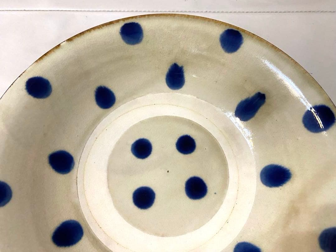 やちむん大皿8寸島袋常秀 琉球読谷山焼2点セットお値下げ不可