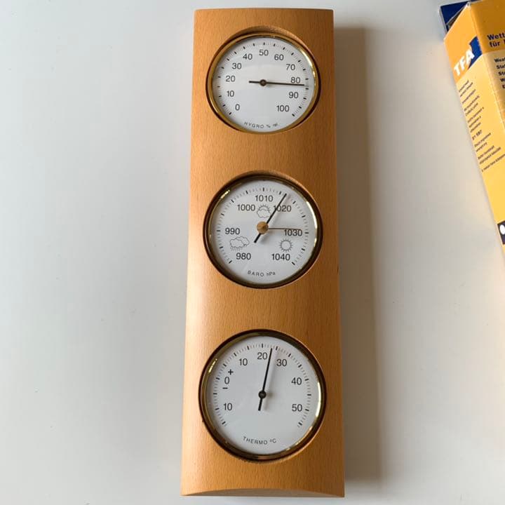 未使用品 TFA 輸入気象計 ドイツ製 温度計 湿度計 気圧計 ドスマン社