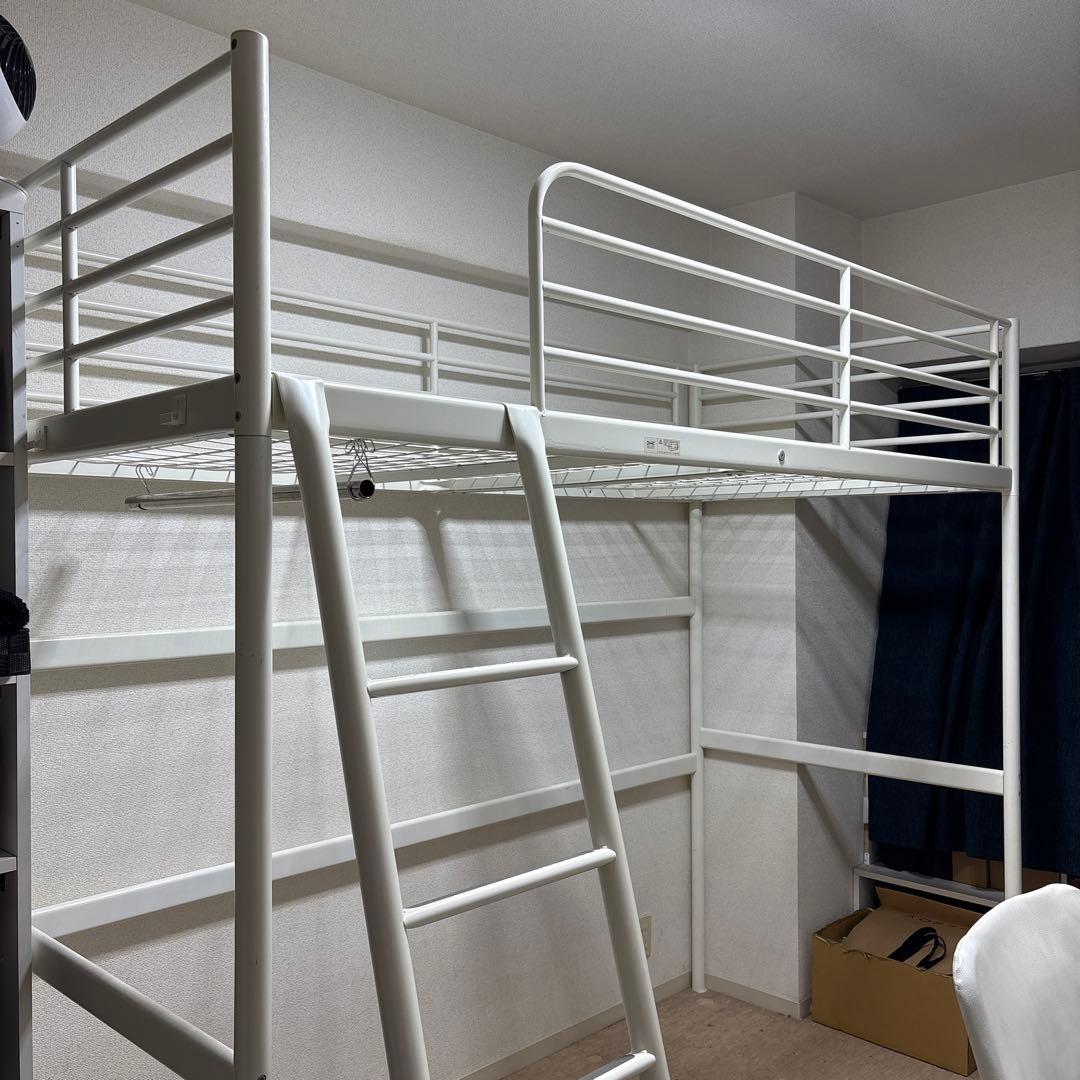 IKEA ロフトベッド メタルフレーム ホワイト