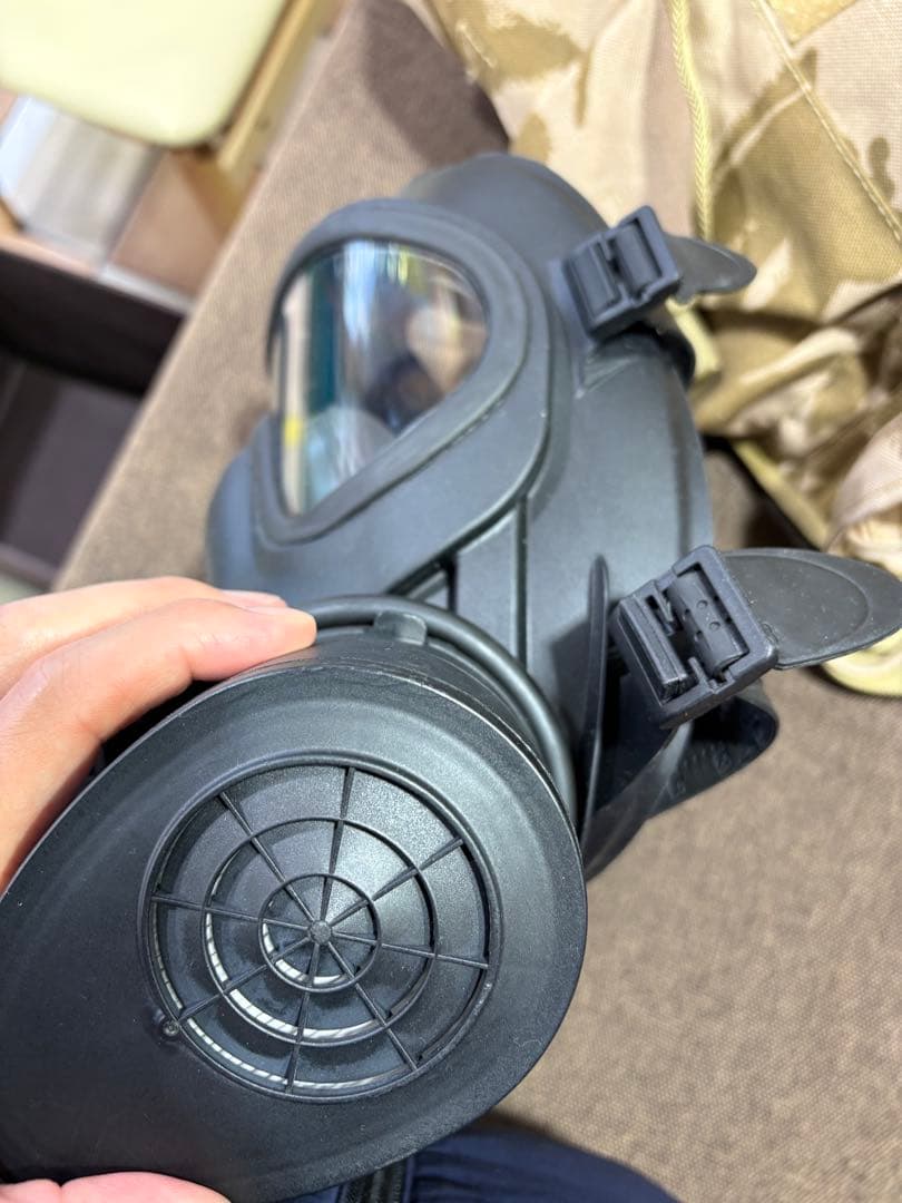 英軍 ガスマスク GSR レスピレーター バックホルダーフレーム付き