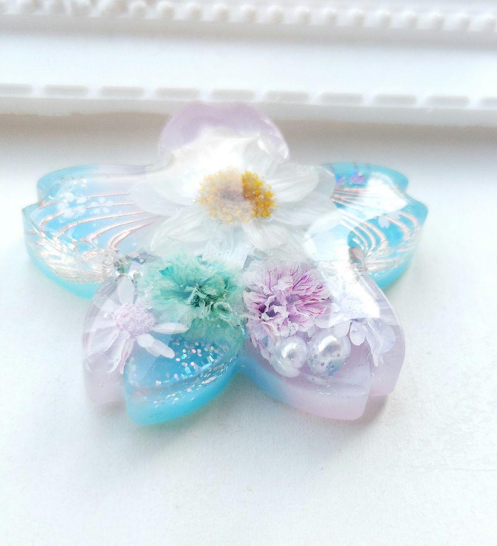 【1503】レジン　桜　ヘアゴム　ポニーフック　ブロ―チ　ハンドメイド