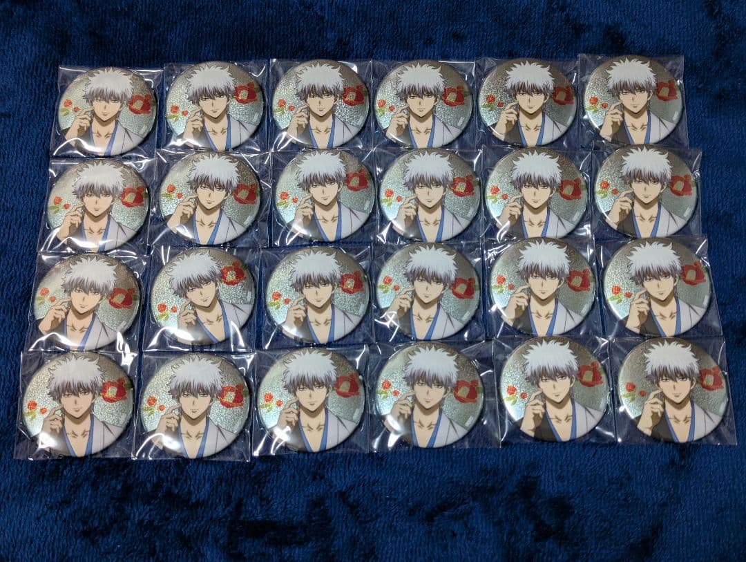 銀魂 椿の花 缶バッジ 銀時まとめ売り