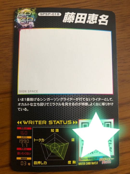 藤田恵名 プロライターチップス spsp