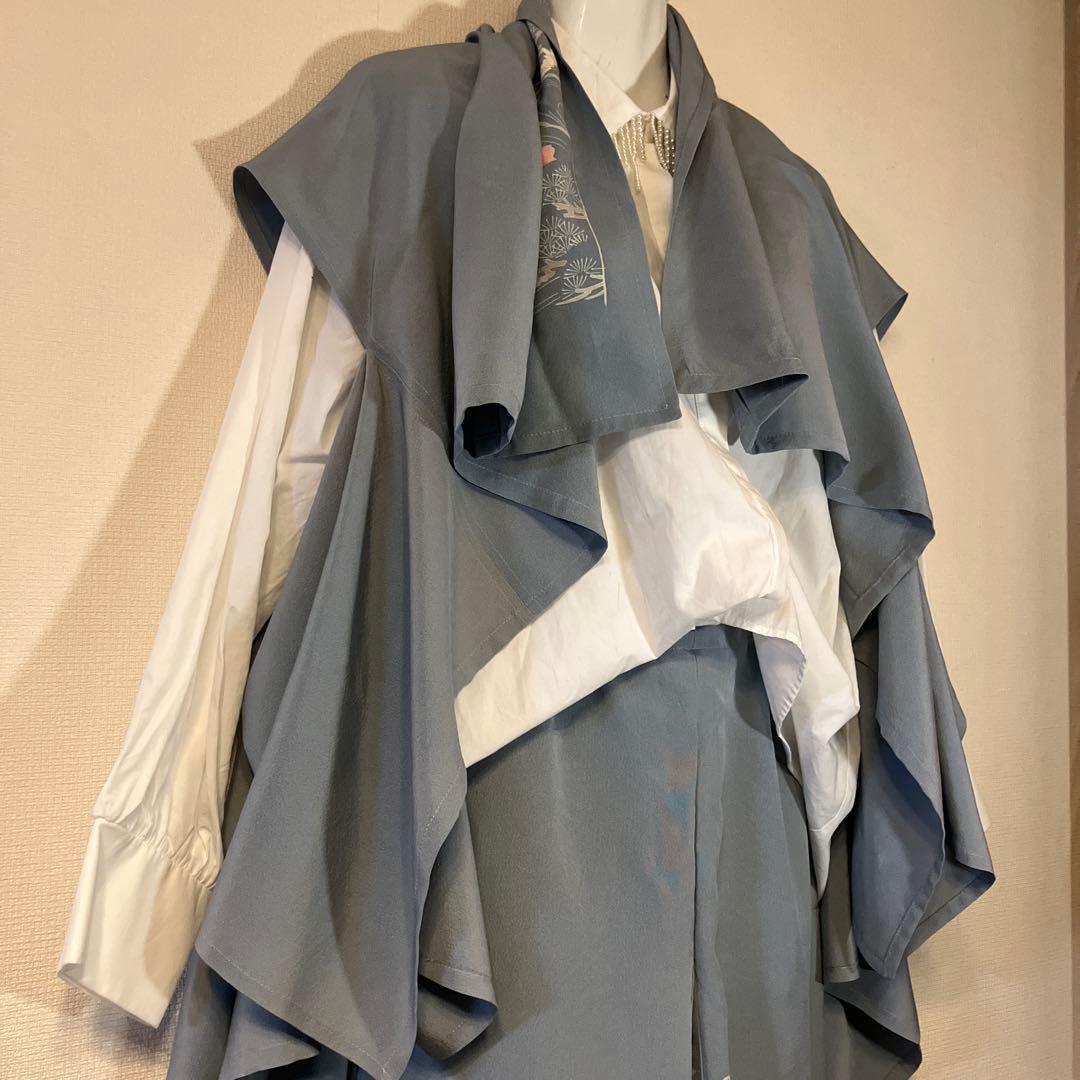 SHINO　帯リメイクバッグ 色留袖リメイク2点　(ミニバッグ)