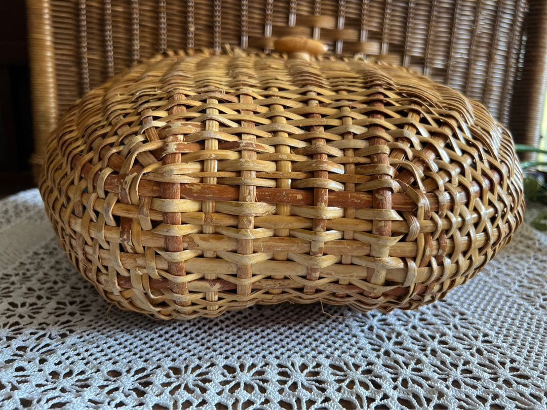 バスケット かご カゴバッグ インテリア チェック柄裏地