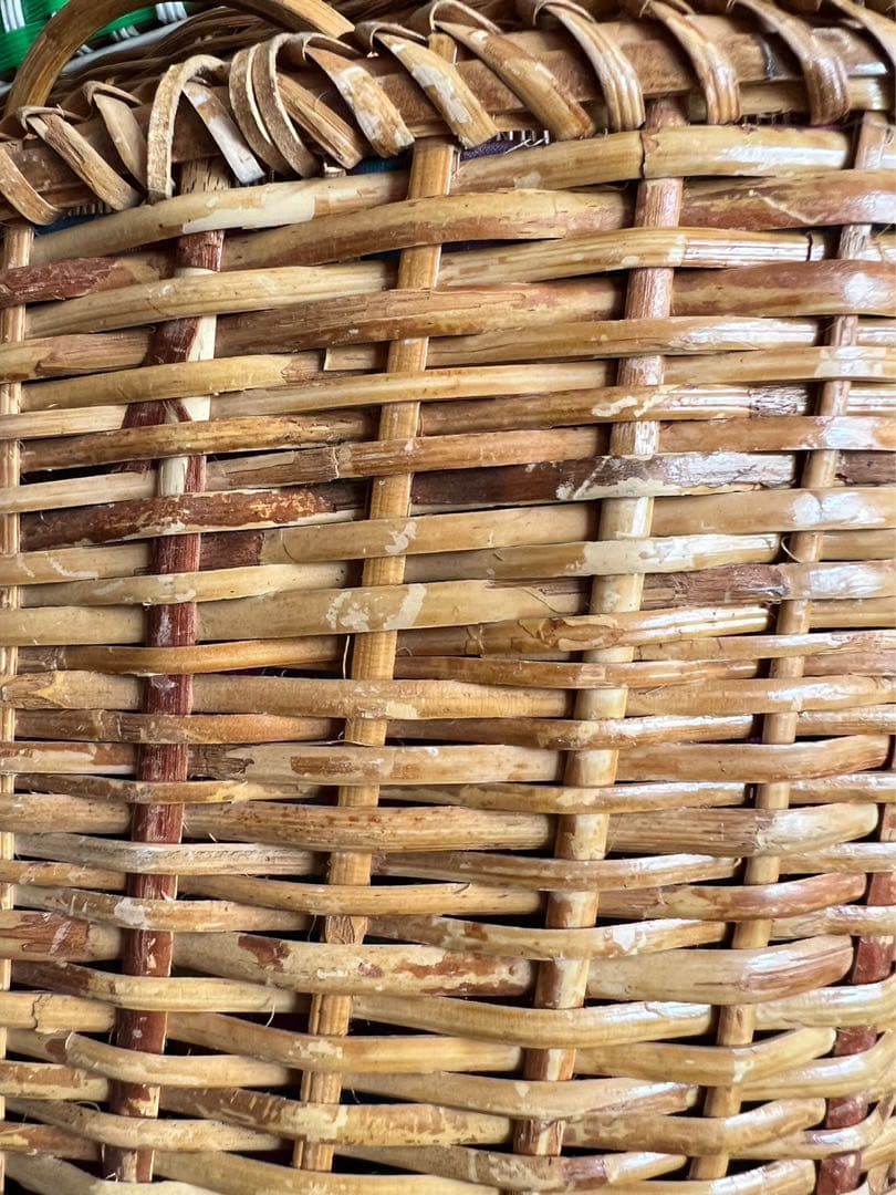 バスケット かご カゴバッグ インテリア チェック柄裏地