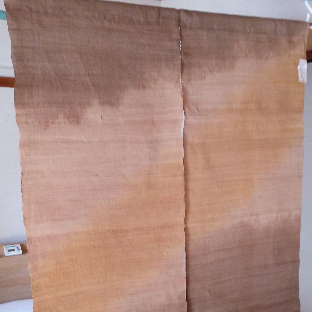 麻のれん　お茶染　手染め　515