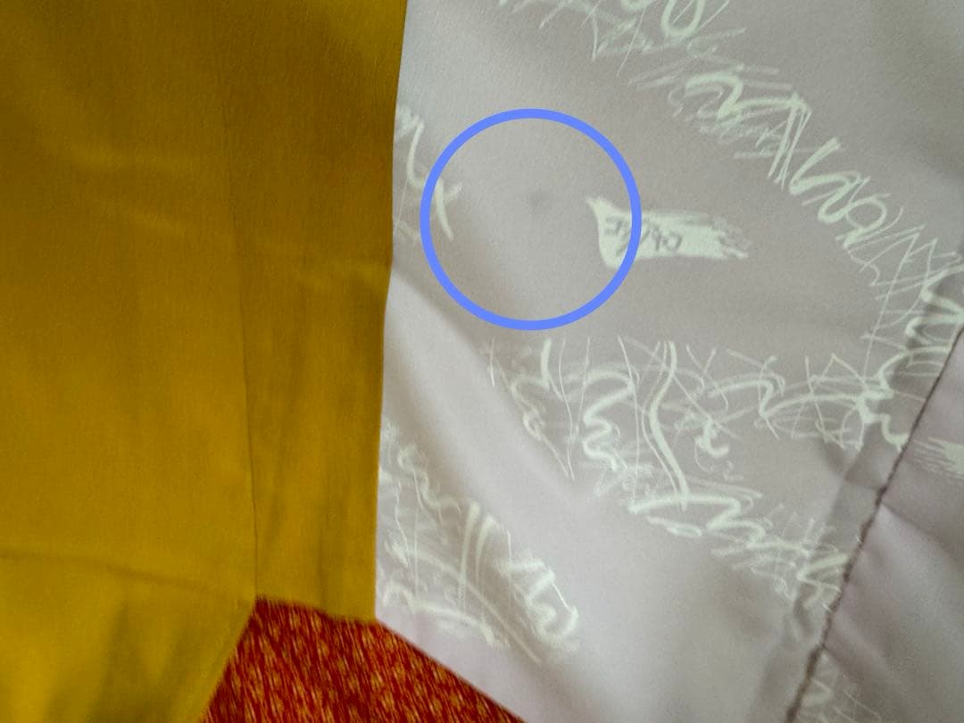 【未使用】コシノアヤコ　七五三　7歳　正絹　辛子色　女の子　着物　襦袢