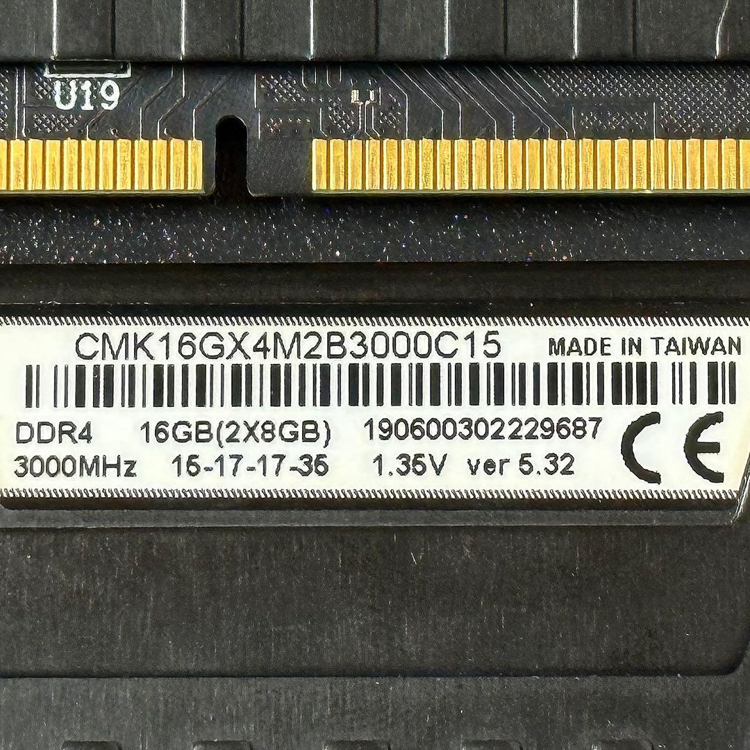 【動作保証】DDR4-3000 32GB(8GB×4) Corsair