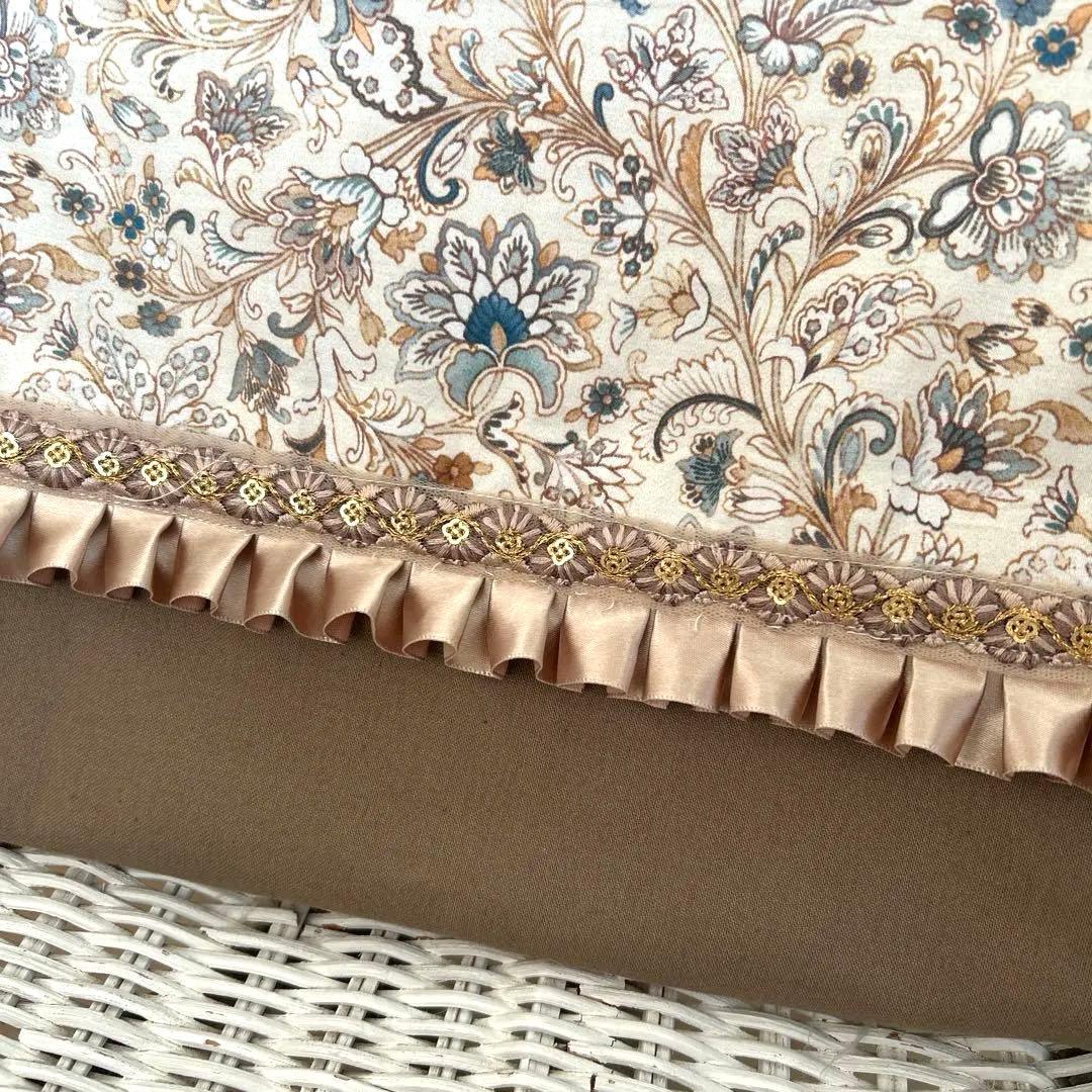 入園入学グッズ　レッスンバッグ　巾着　上履き入れ　ペイズリー　ザラホーム　フリル