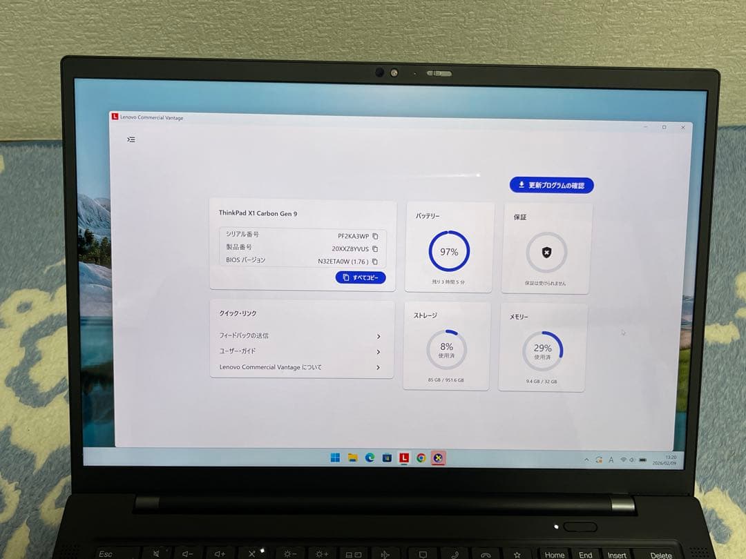 美品 ThinkPad X1 Carbon Gen 9 32Gb 1TB 4K