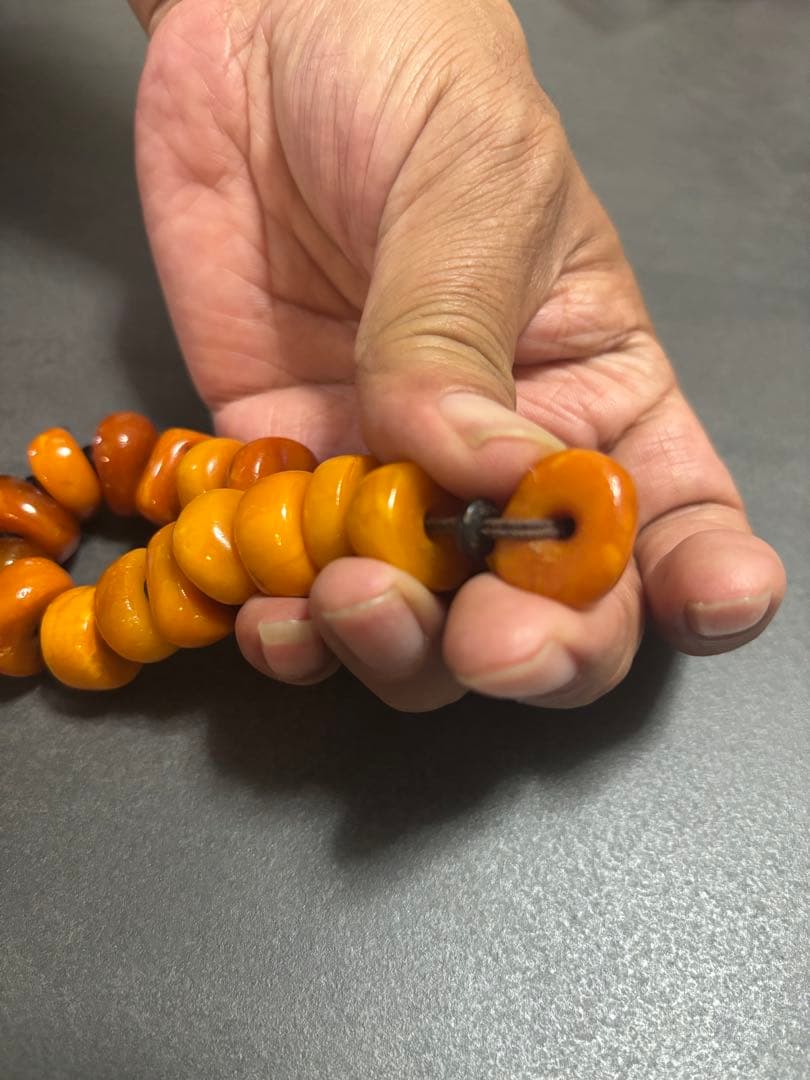 老蜜蜡 手串｜アンバー ブレスレット｜天然琥珀｜ヴィンテージ
