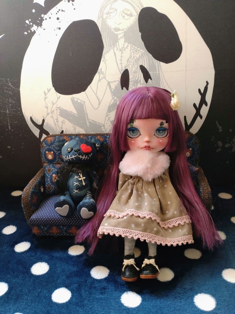 カスタムアイシードールブラックローズフェイス