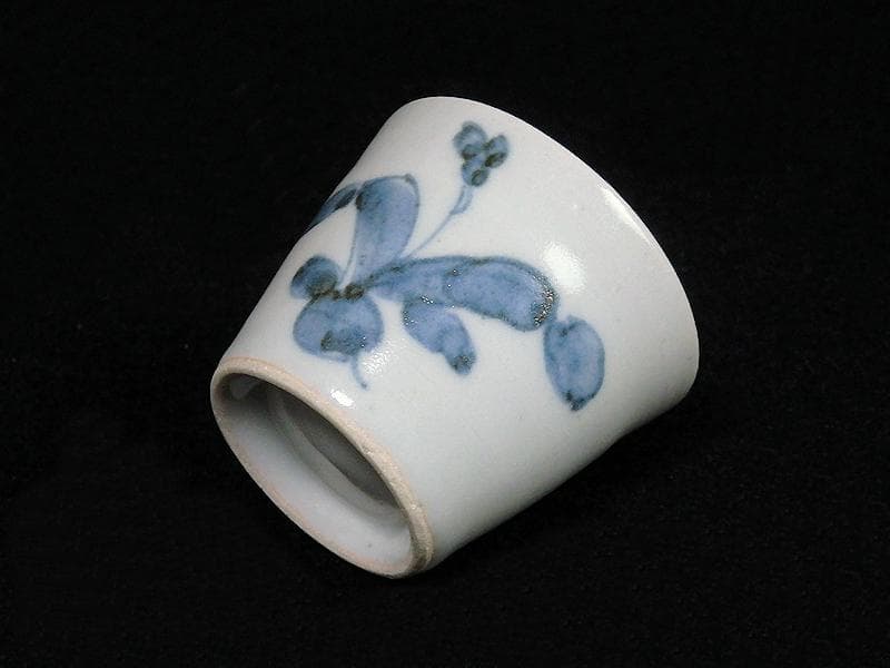 古伊万里　草花の図　猪口　江戸中期　D860AS-fbcm