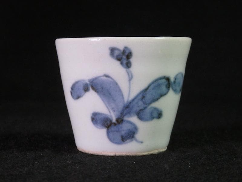 古伊万里　草花の図　猪口　江戸中期　D860AS-fbcm