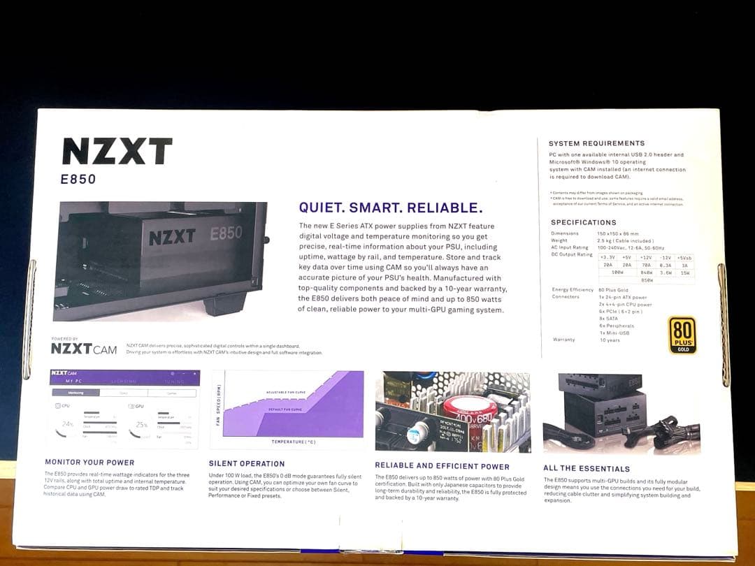 NZXT E850 デジタル電源　　850w