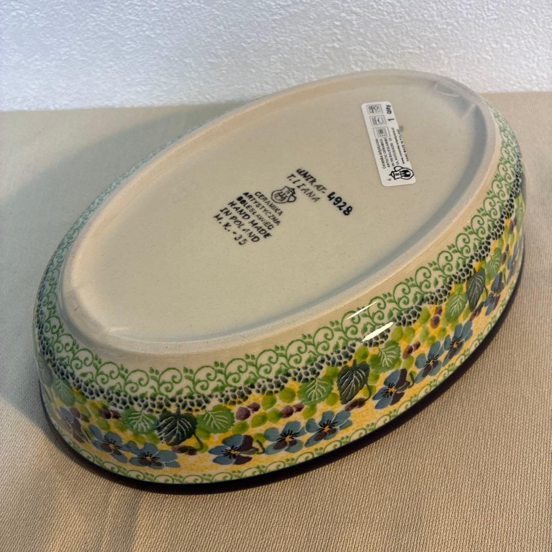 ポーリッシュポタリー オーブンディッシュ パンジー柄