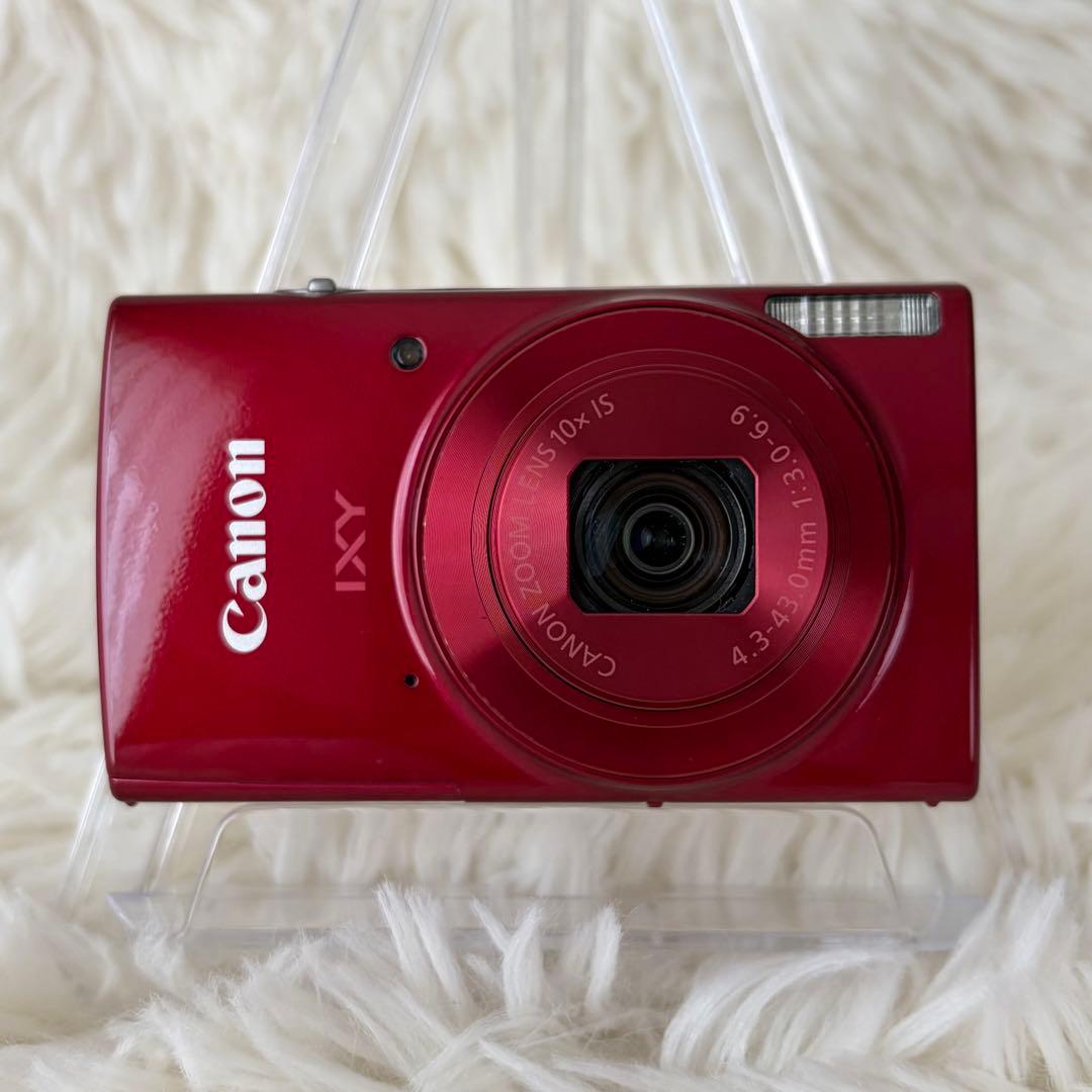 【極美品】Canon IXY 190 レッド デジカメ　充電器・バッテリー２個付