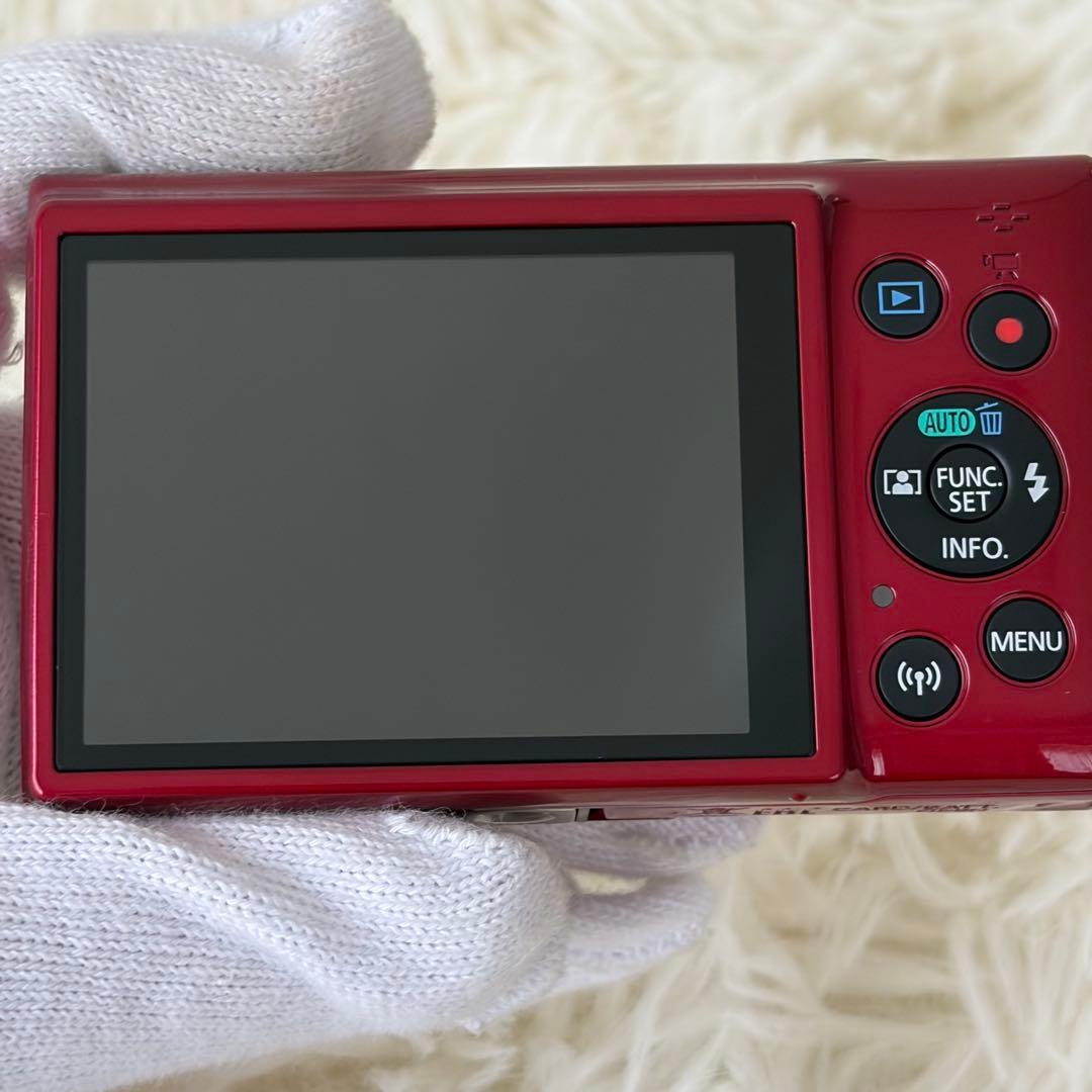 【極美品】Canon IXY 190 レッド デジカメ　充電器・バッテリー２個付