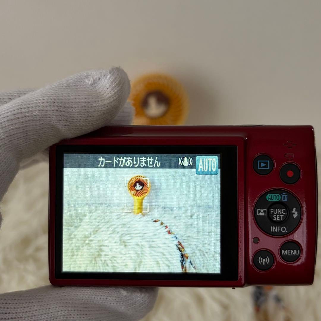 【極美品】Canon IXY 190 レッド デジカメ　充電器・バッテリー２個付