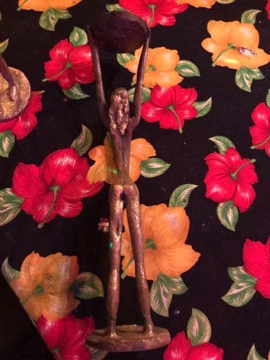 キャンドルスタンド ブロンズ ジャコメッティっぽい