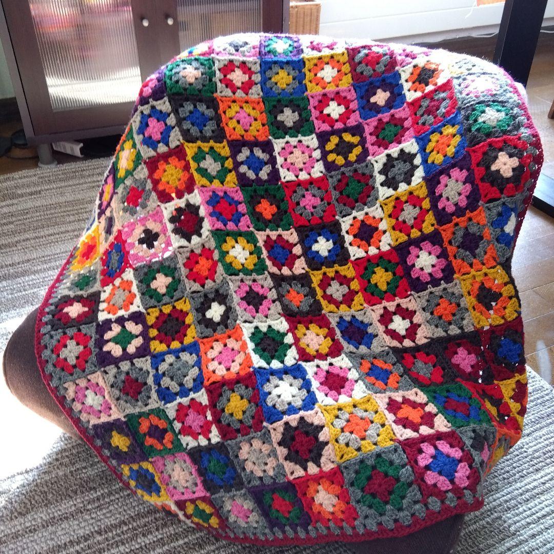 モチーフ編みブランケット マルチカバー