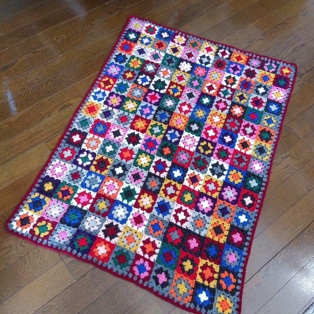 モチーフ編みブランケット マルチカバー