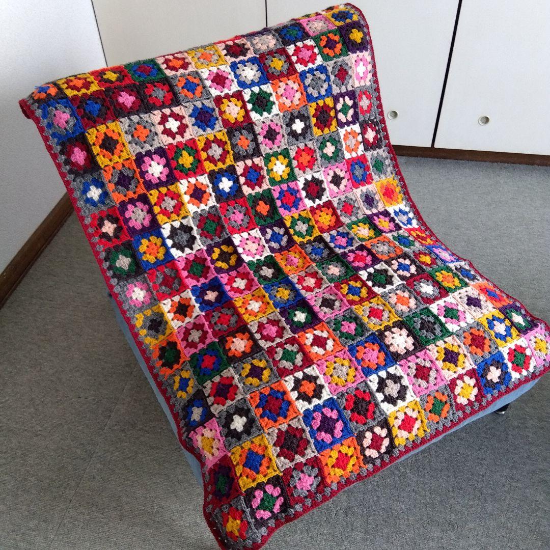 モチーフ編みブランケット マルチカバー