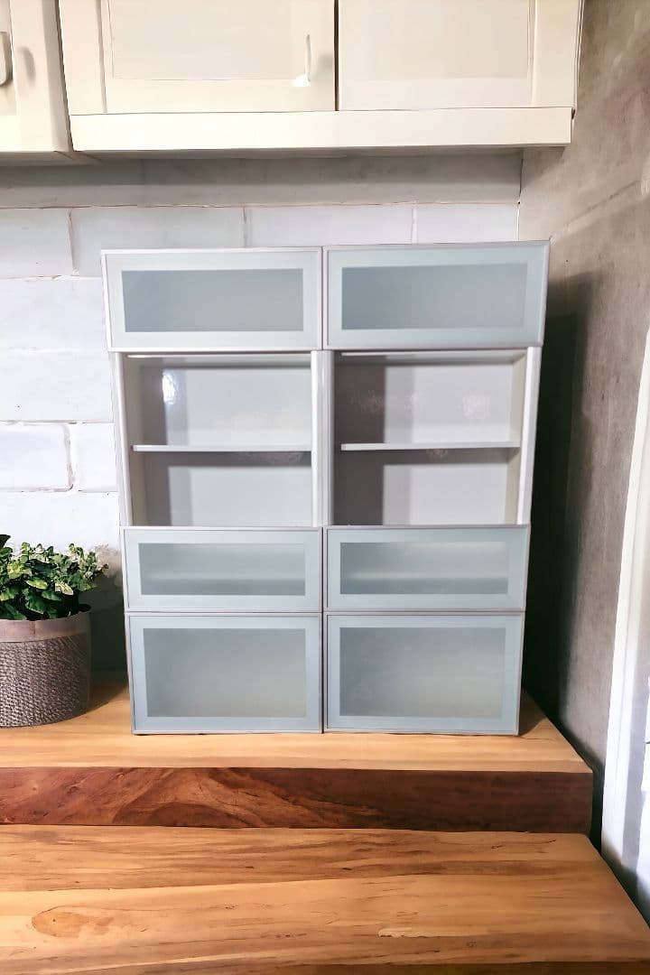 ヨーロッパ製 最高級 カウンタートップ ガラスフロント スライド ユニット