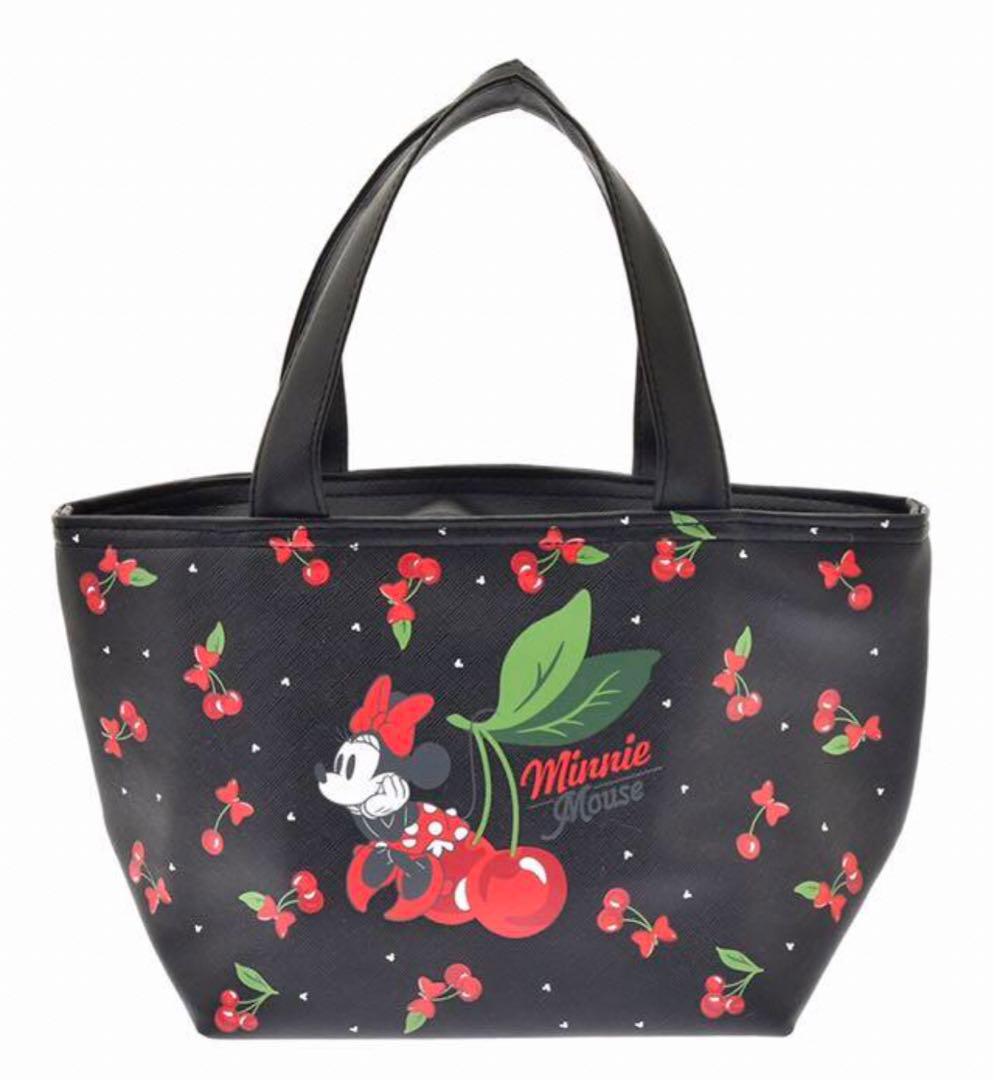 Disney ミニー　ランチトート＆ペットボトルカバー　保冷・保温　さくらんぼ